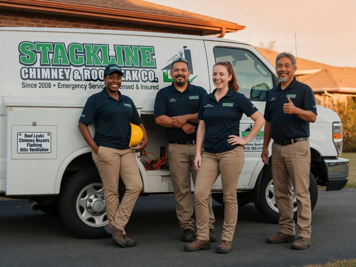 Chimney flashing repair company in Linn, TX